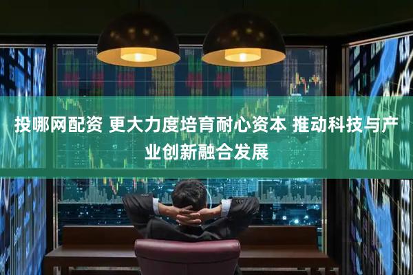 投哪网配资 更大力度培育耐心资本 推动科技与产业创新融合发展