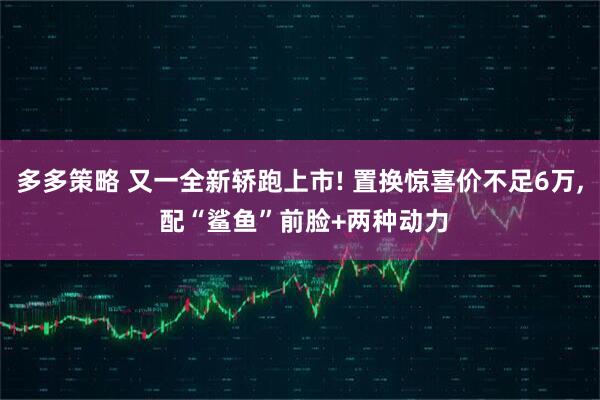 多多策略 又一全新轿跑上市! 置换惊喜价不足6万, 配“鲨鱼”前脸+两种动力